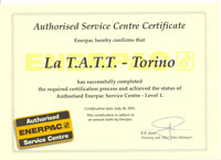 La TATT è Centro Assistenza Enerpac - cilindri tensionatori idraulici, dadi idraulici, tensionatori multistadio